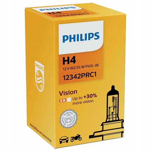 

Philips Żarówka H4 Vision 60/55W +30% więcej