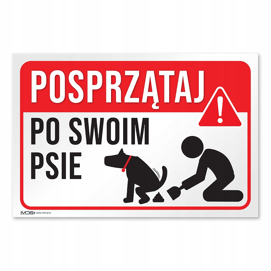 

Tabliczka Posprzątaj Po Swoim Psie 15x22 cm