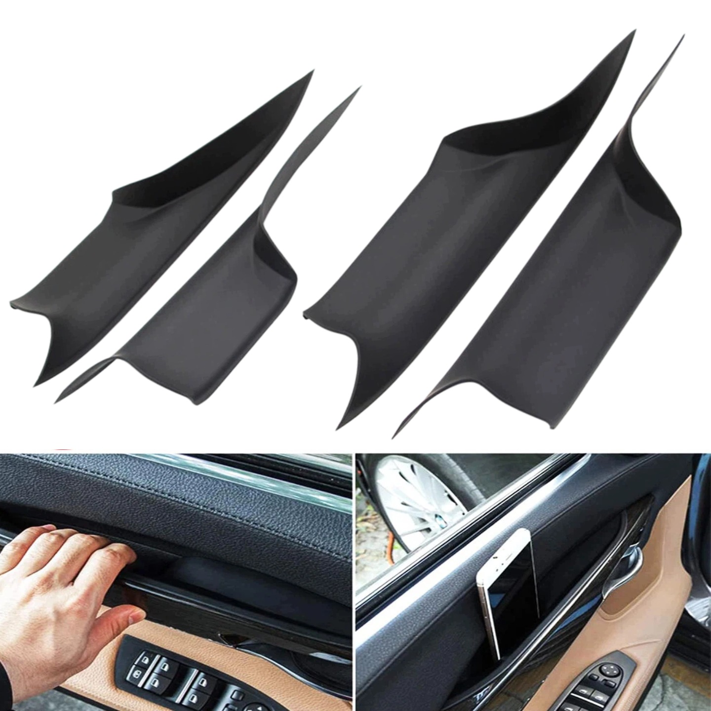 4x náhradní kryt kliky pro Bmw F01 F02 Černý