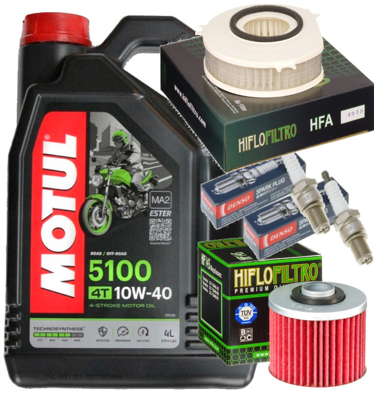 Sada Olej Motul 5100 10W40 Filtry Svíčky Yamaha XVS1100 Drag Star 99-05