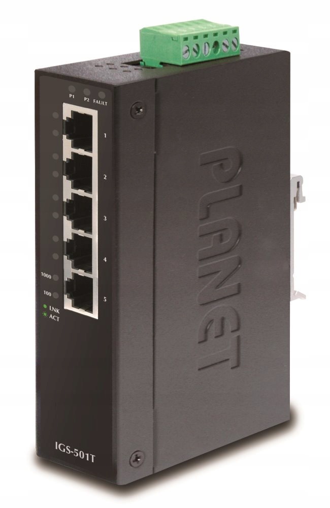 Planet IGS-501T Priemyselný Switch 5x 10/100/1000, -40 75 ° C