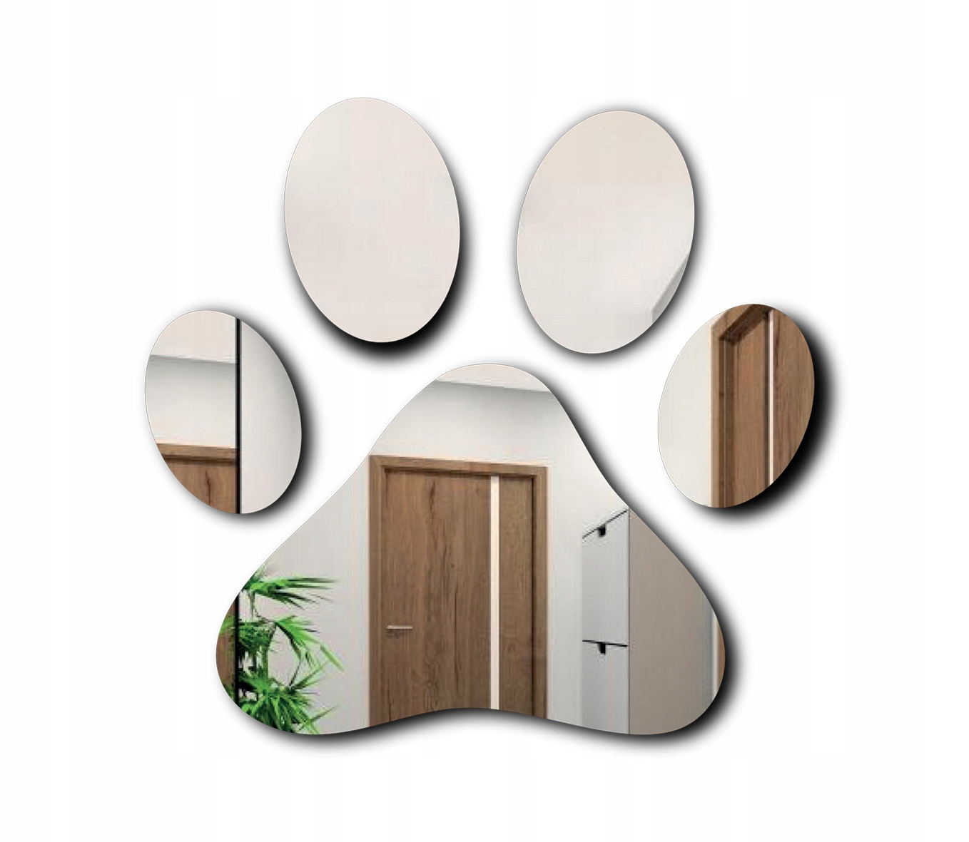 Lustro Akrylowe 43x40 ŁAPKA