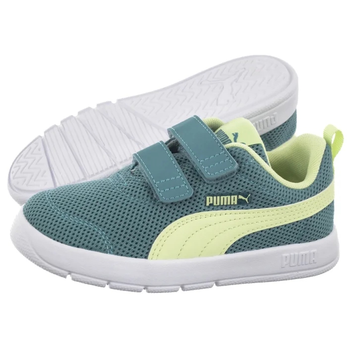 Buty Dziecięce Sportowe Puma Courtflex 39808620 Zielone Z Siatki Rozmiar 26