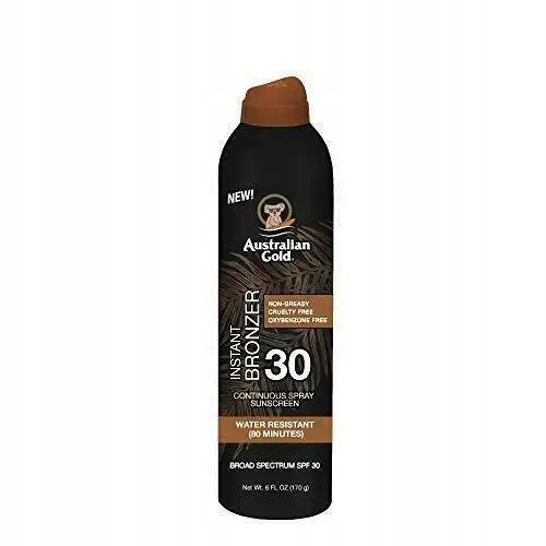 Australian Gold Instant Bronzer SPF30 Spray na Słońce Bronzerem, 170g
