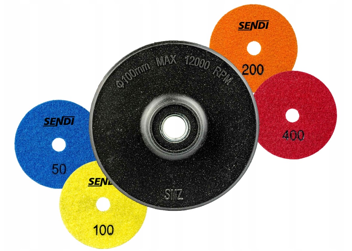 TARCZA PAD POLERSKI GRES SENDI ZESTAW Z ADAPTEREM