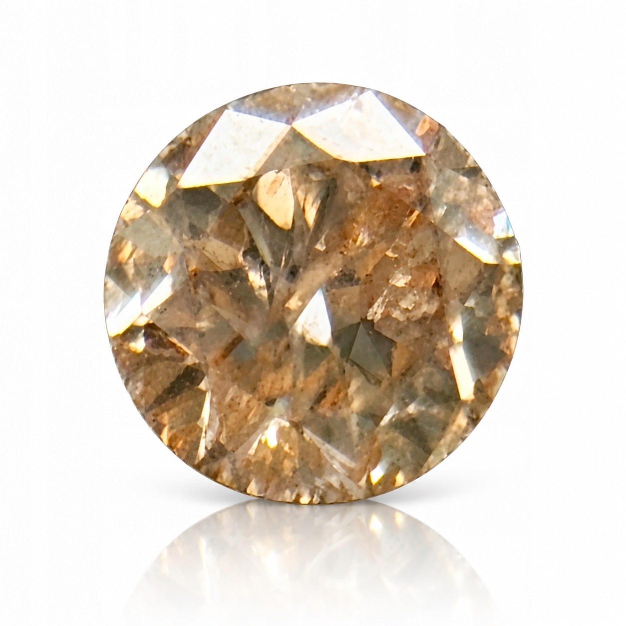 Přírodní diamant 0.02 ct Hnědý Briliant certifikát Wbd