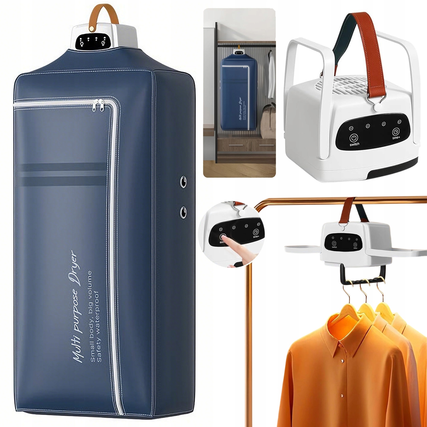 Levně Elektrická Sušák Skládací Sušák Přenosná 600 W Bezpečná