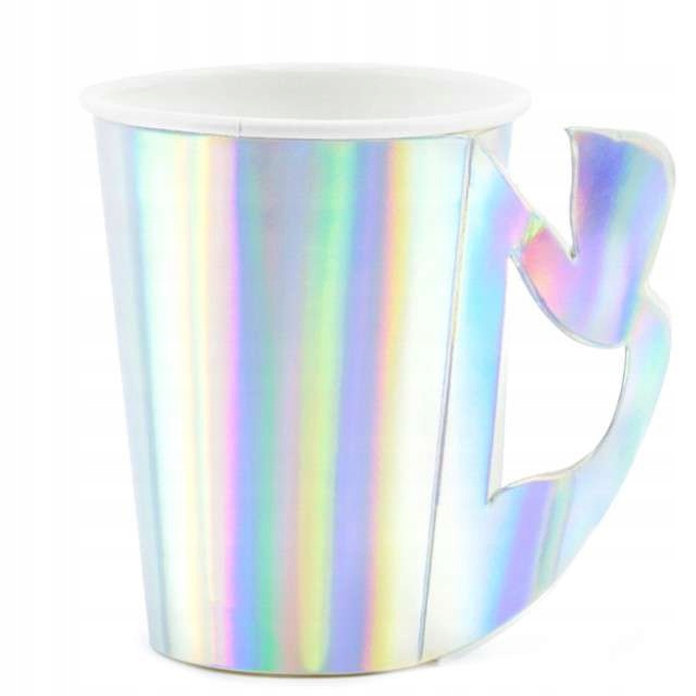 KUBECZKI papierowe SYRENKI opalizujące SYRENA 6szt