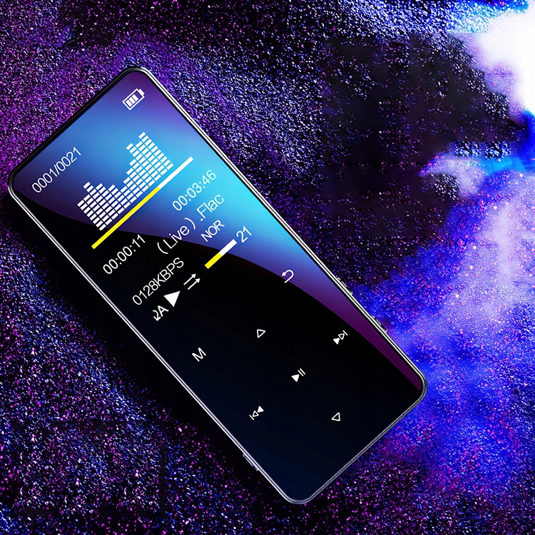 Odtwarzacz MP4 MP3 16GB Bluetooth 5.0 Radio HiFi Szerokość produktu 4 cm