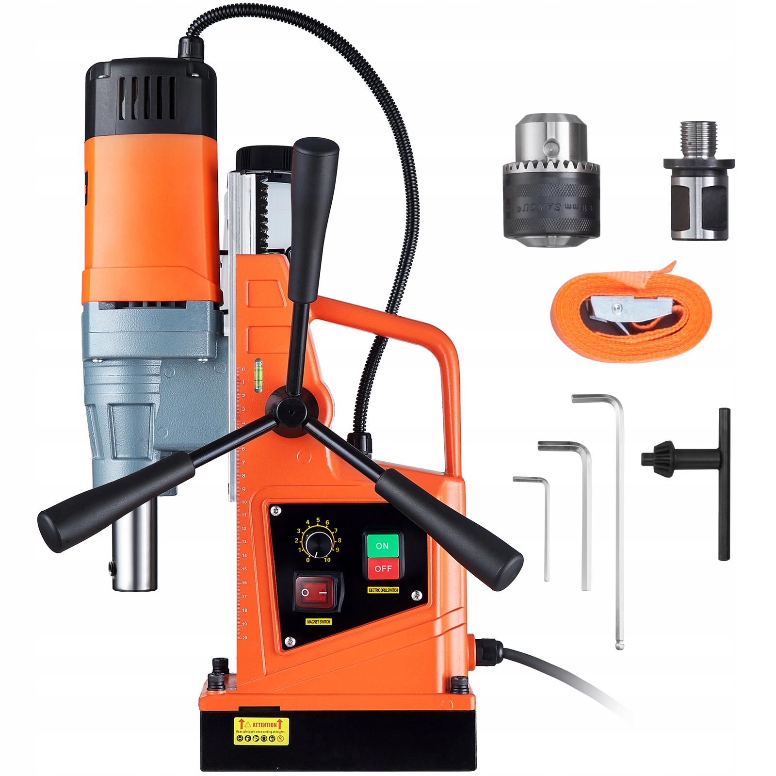 Wiertarka magnetyczna vevor 1550W 13000N