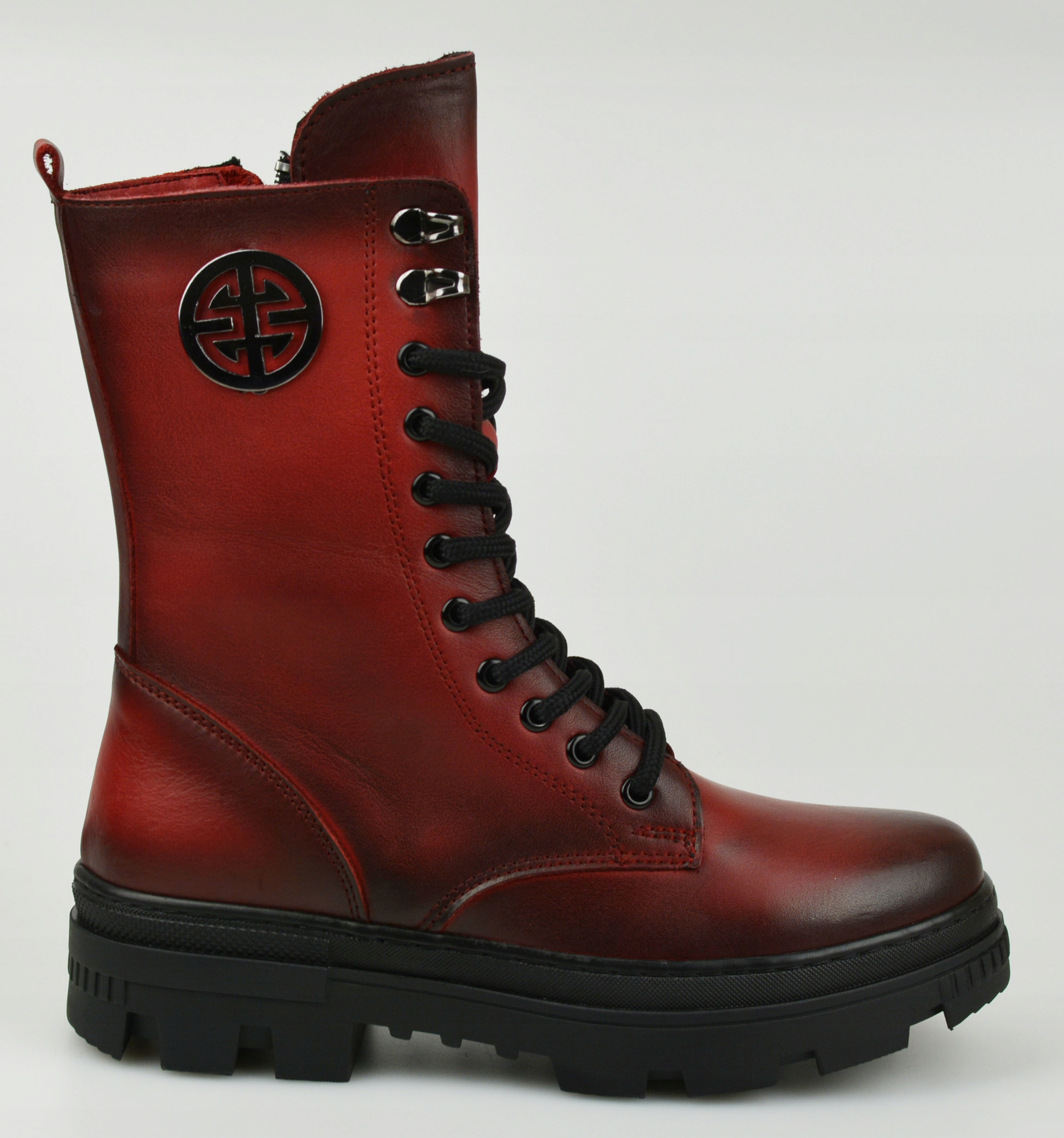 Dámské Kotníkové Boty Červené Vacarro 498 vel. 38 Kožené Kanady Zateplené Dárek