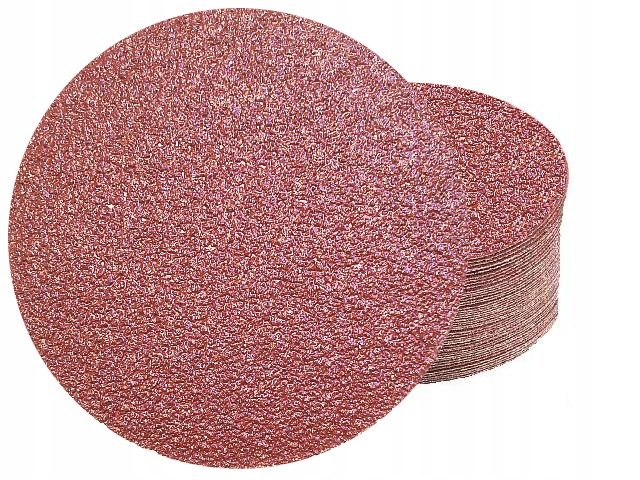 50 szt! PAPIER ŚCIERNY KRĄŻEK NA RZEP 125mm Gr. 36