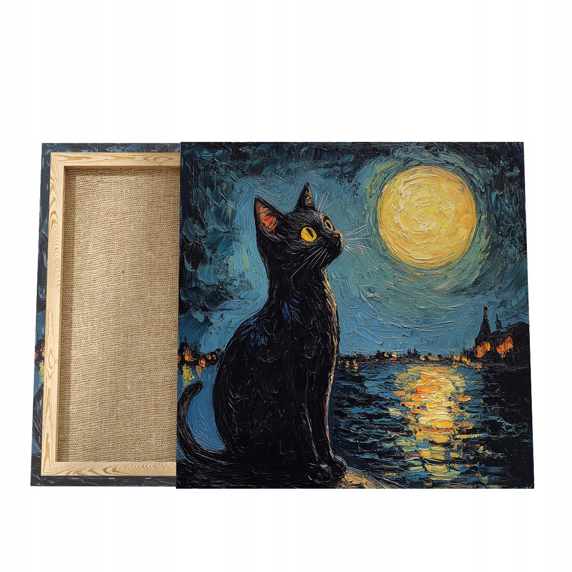 Obraz s kočkou Van Gogh Plátno, Obraz na plátně s kočkou, Portrét kočky