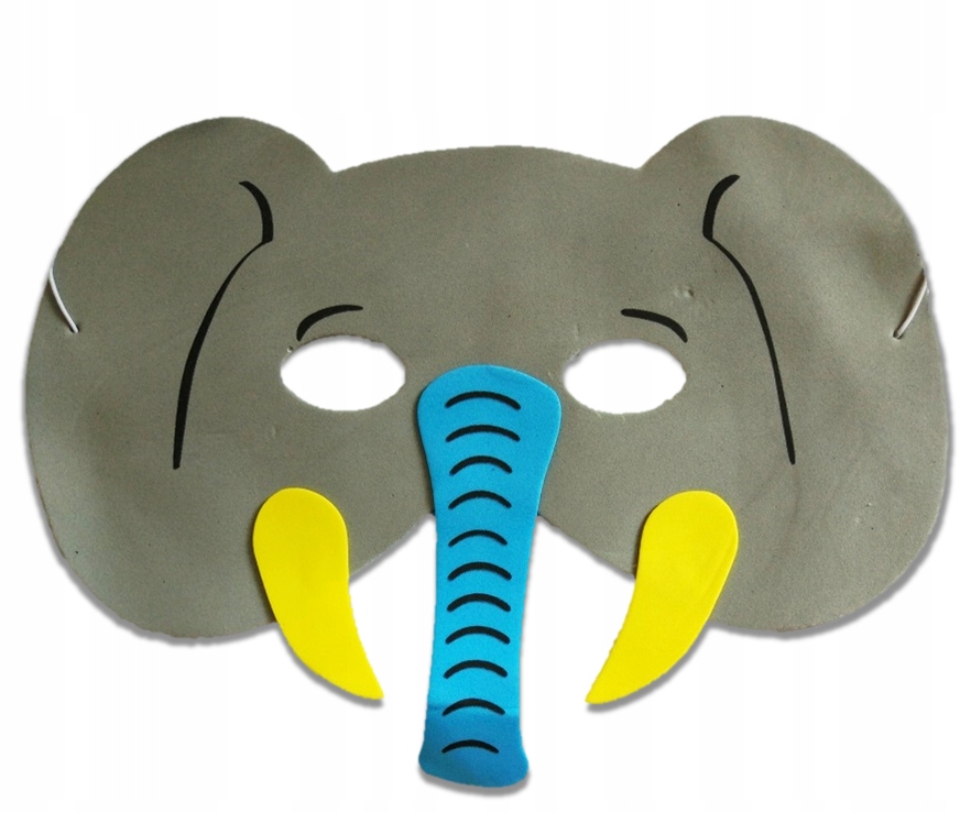 

Karnawałowa maska piankowa słonik