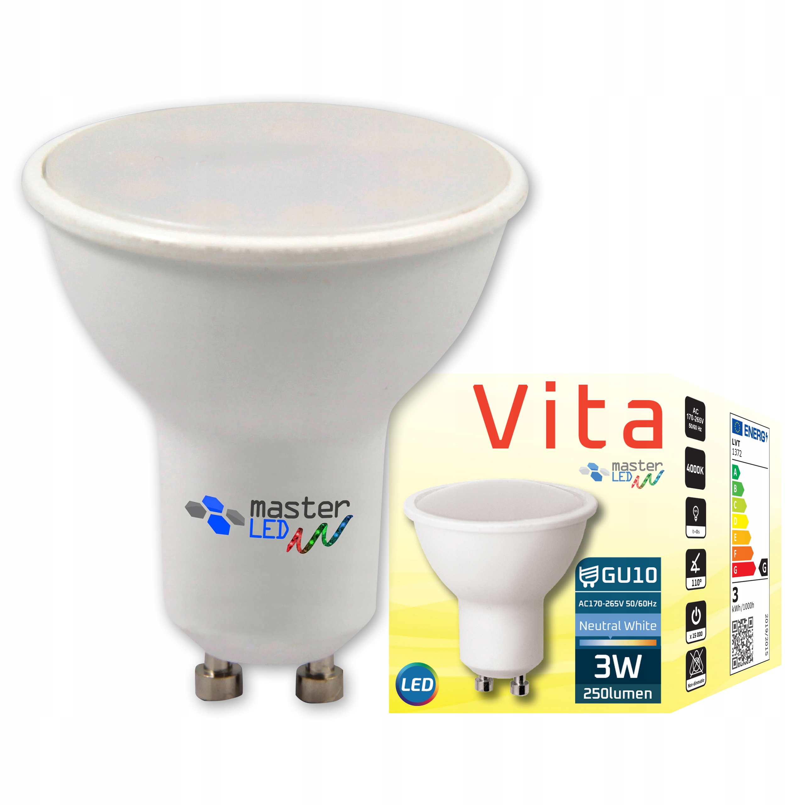 

Żarówka Led dioda GU10 Smd 2835 3,2W 230V 3 Barwy