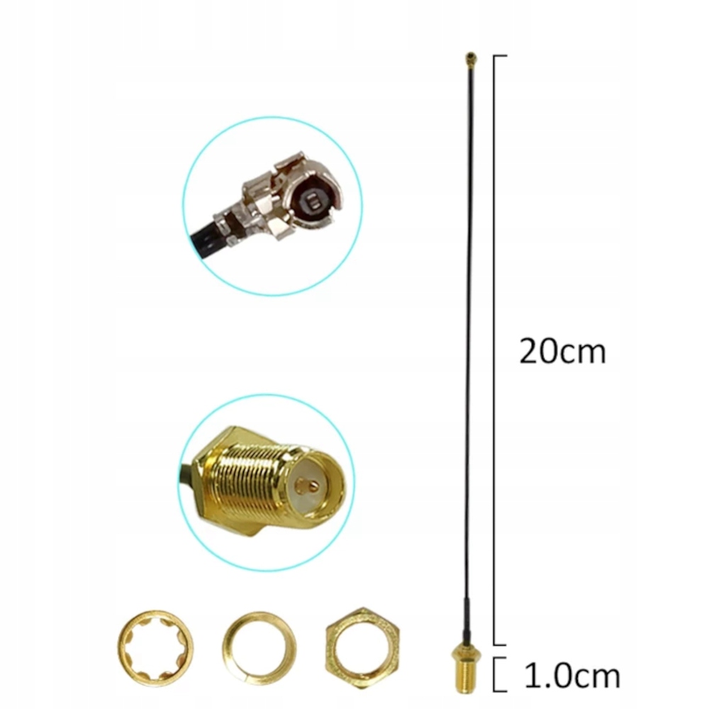 

Adapter U.fl Ipex Ipx - Sma Żeńskie 20cm