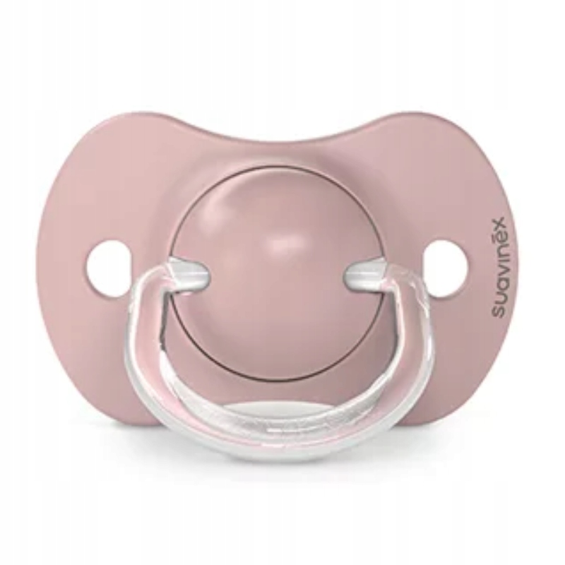 Smoczek Suavinex FIZJOLOGICZNY Płaski Symetryczny Silikonowy SX Pro 6-18 m Kolor odcienie różu
