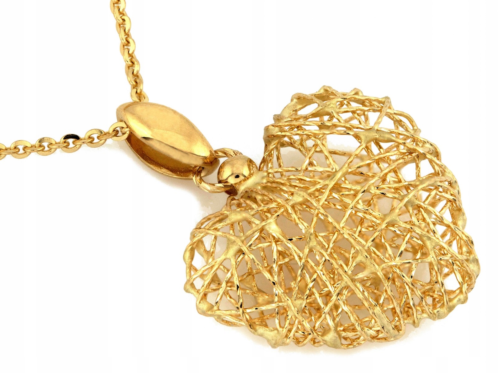 Zlatý náhrdelník 585 14k srdce prolamované 5.88g pro ženu jako dárek