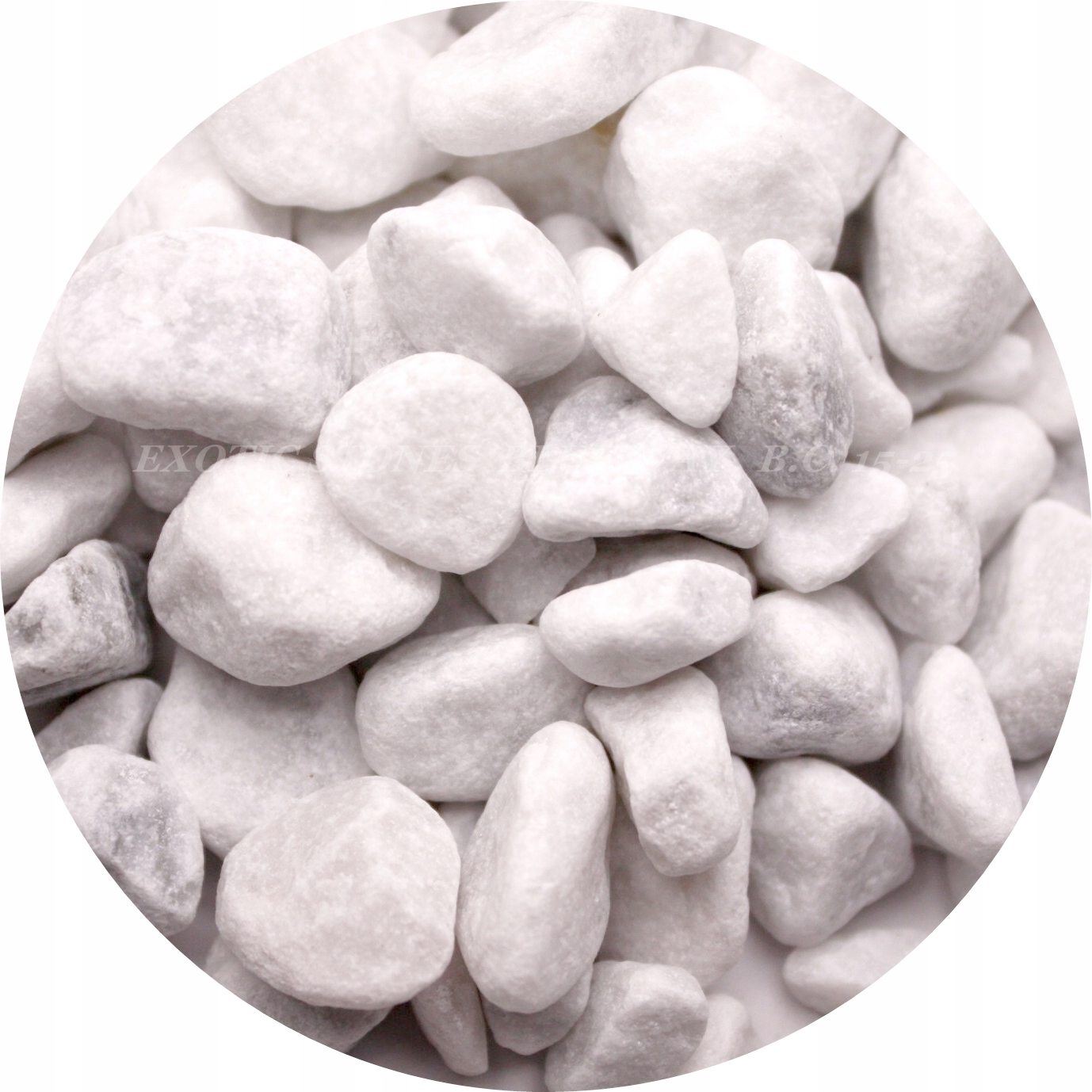 Oblázek dekorativní zahradní holub ledově bílý Ice Bianco Carrara 20 kg