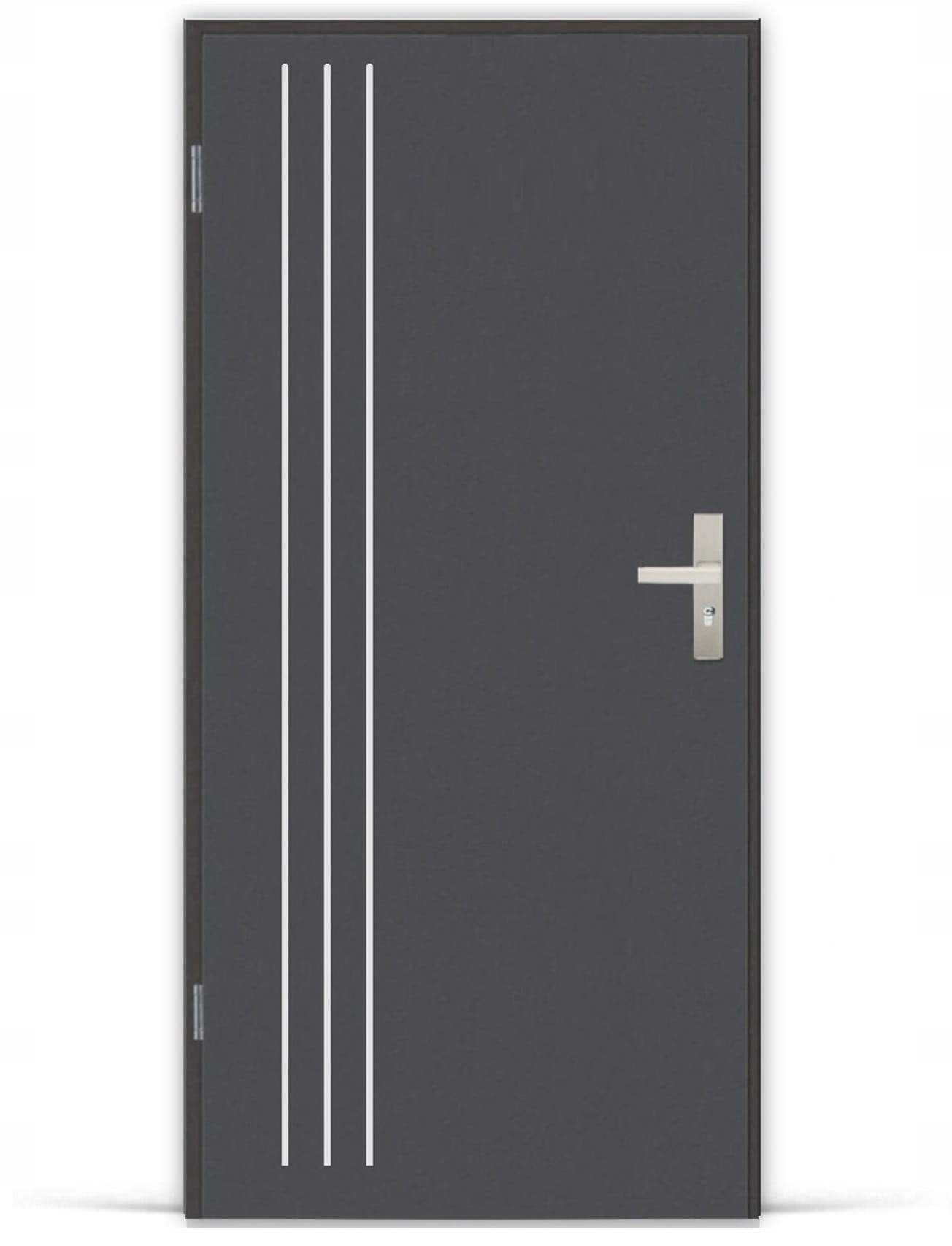 DRZWI WEJŚCIOWE TECHNICZNE OCIEPLANE ALU3 70 LEWE