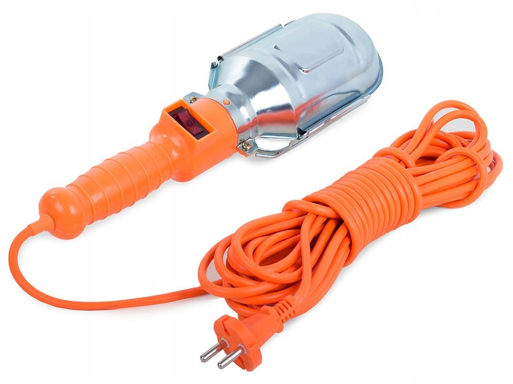 Lampa PROSTA ORANGE warsztat garaż z kablem 10m 230V + hak