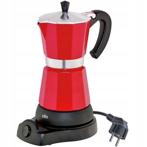 Elektrický moka kávovar na 6 šálok (červená) Classico Cilio