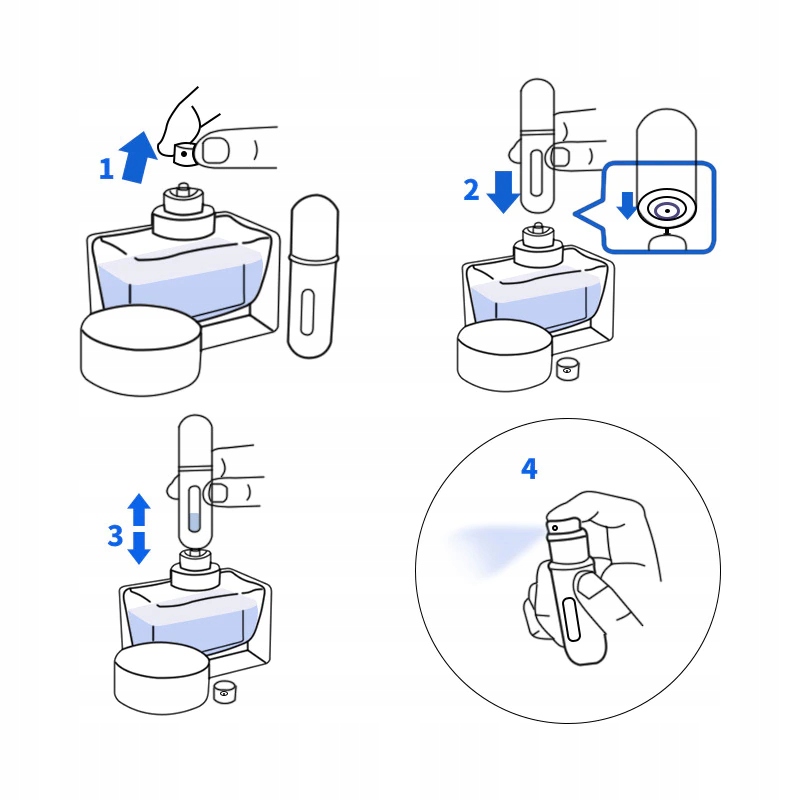 Atomizer do Perfum Podróżny Pojemnik Buteleczka Kod producenta Buteleczka Atomizer 6ml Srebrny