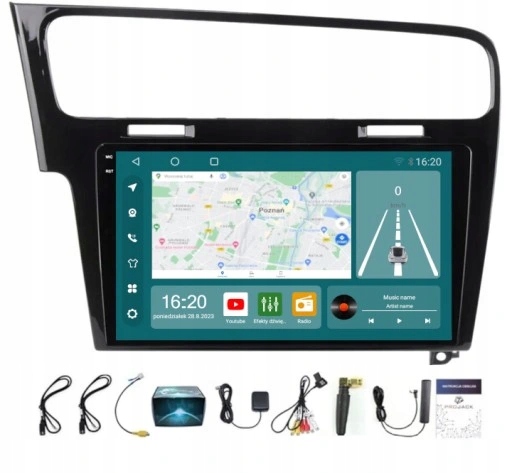 Rádio Navigácia Carplay Android Vw Golf 7 2012-2019 Usb 256 Gb Sim