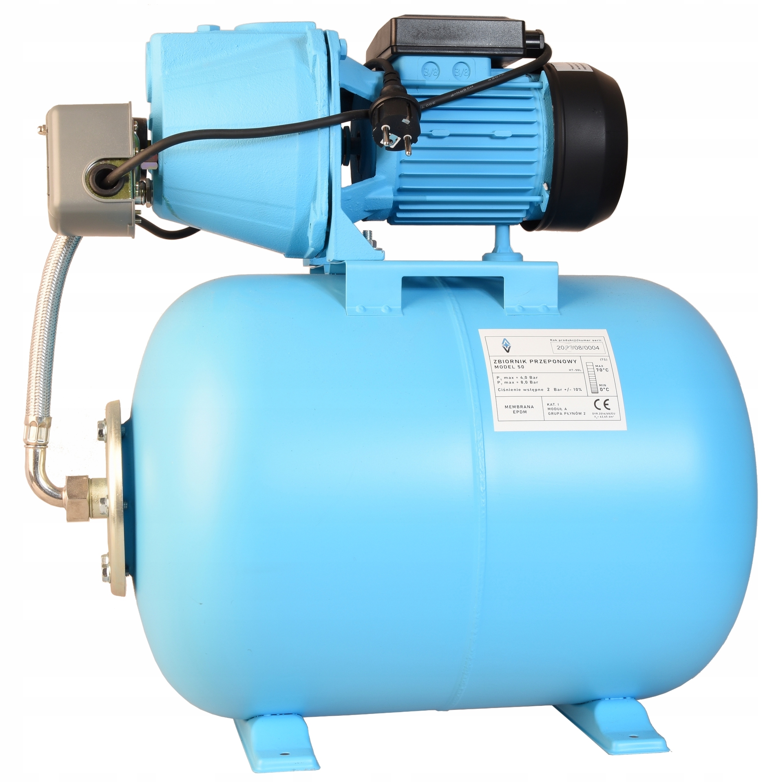 Hydroforová Súprava 50L Čerpadlo SET60S na vodu do záhrady 2520 l/h Príslušenstvo Hydrofor