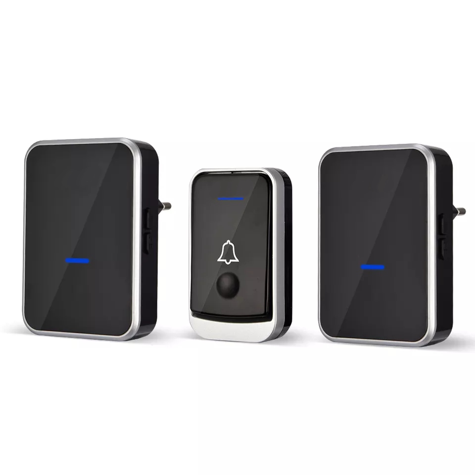 DZWONEK BEZPRZEWODOWY WODOODPORNY 300M IP44 105dB Kolor czarny