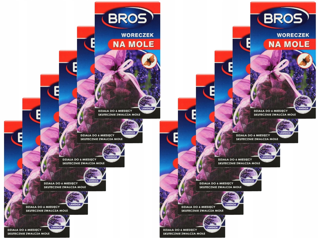 

12xWORECZEK Lawendowy Na Mole Zwalczanie Moli Bros