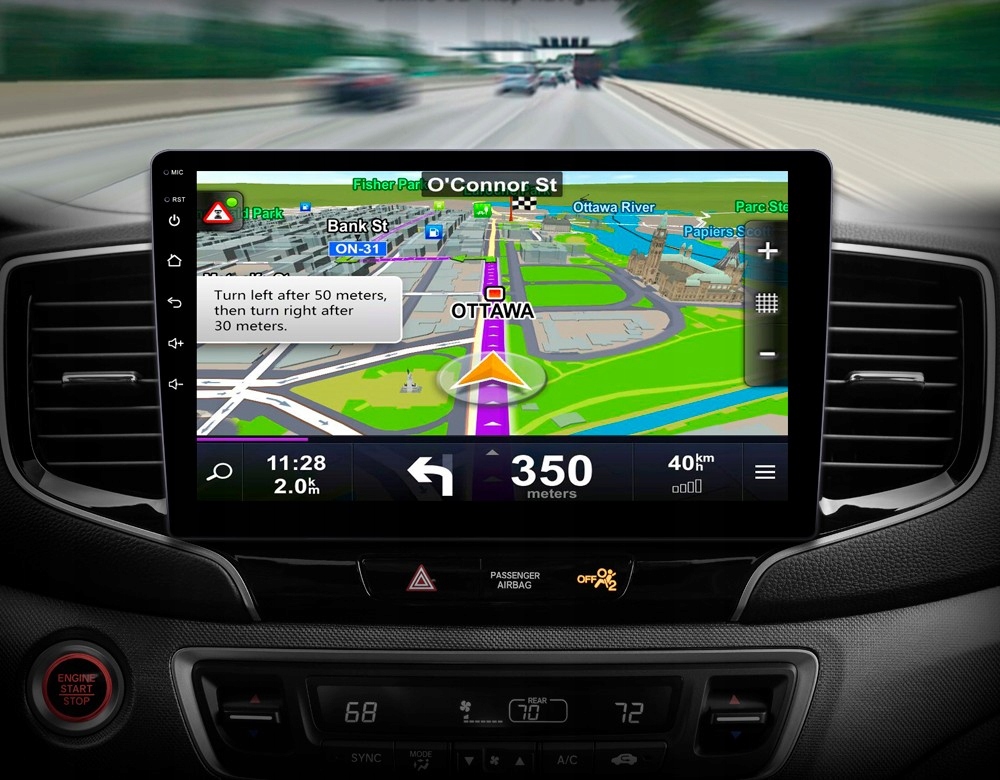 RADIO NAWIGACJA GPS PEUGEOT 407 2004-2011 ANDROID Z POLSKi Radio informacja RDS pasmo FM