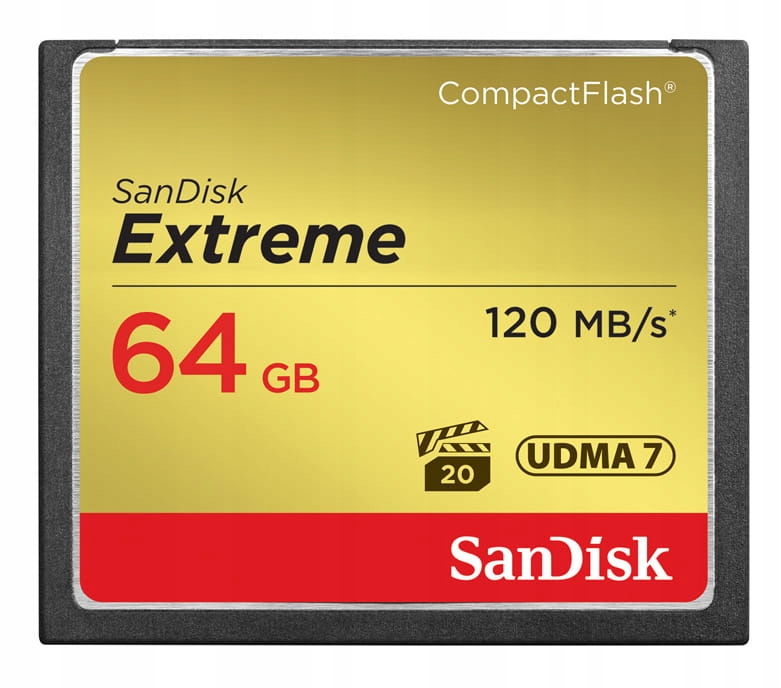 Karta SanDisk Compact Flash Extreme 64GB 120 MB/s EAN (GTIN) 619659123710