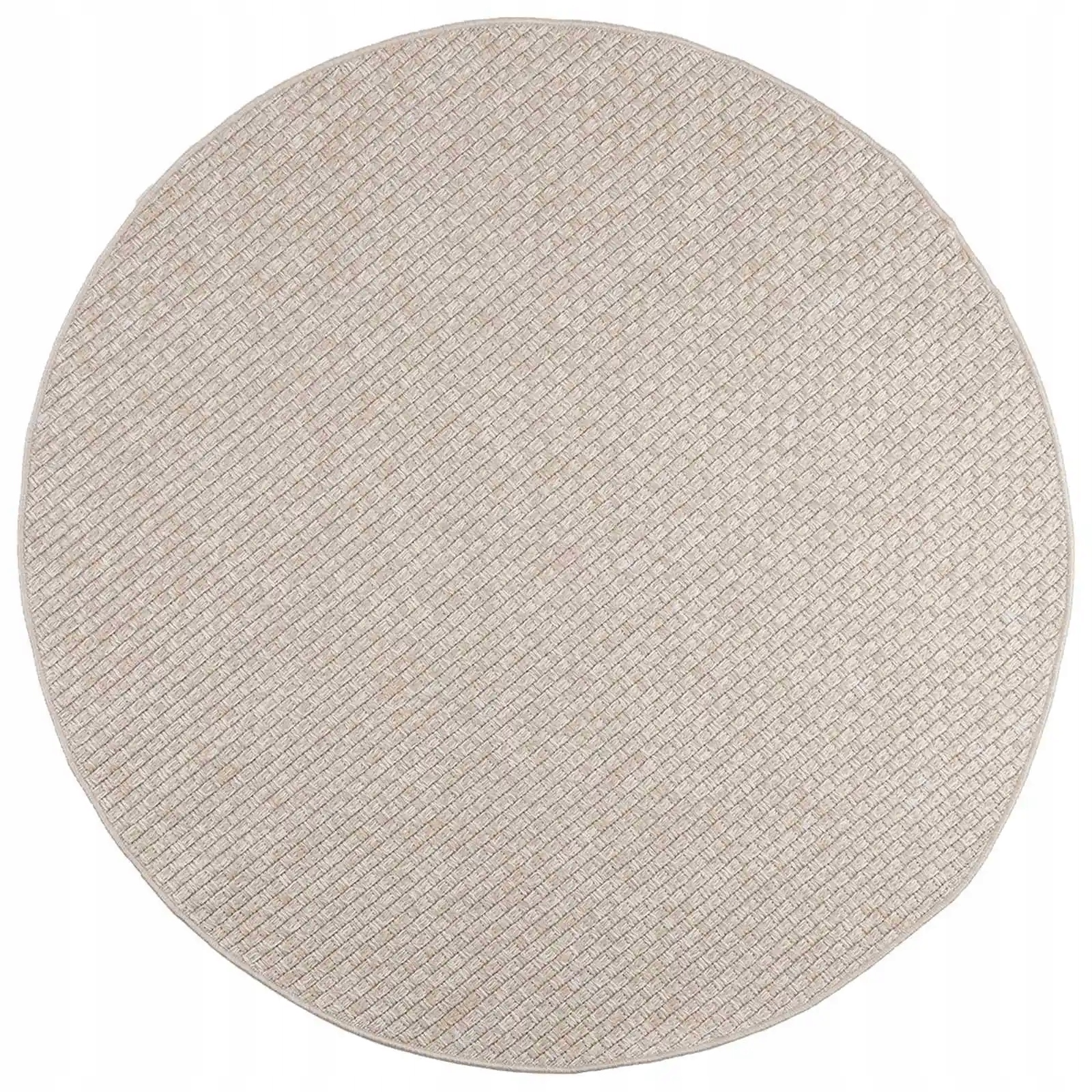 vidaXL Kusové koberce Kulatý Faro Krémová Ø 120 CM Polyester