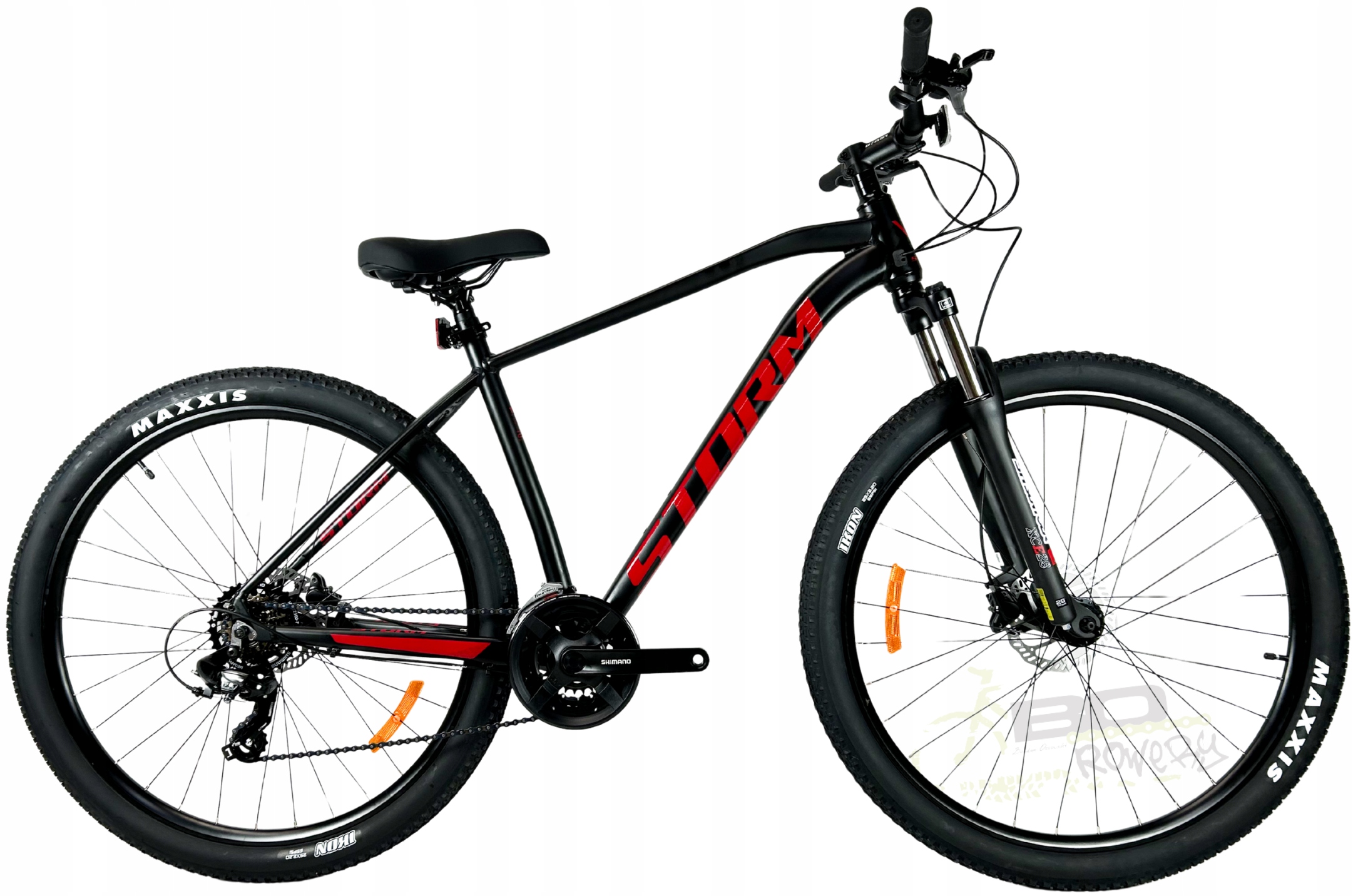 Rower Górski Mtb Storm Shark 2.0 rama 19 29 czarny czerwony mat 2025