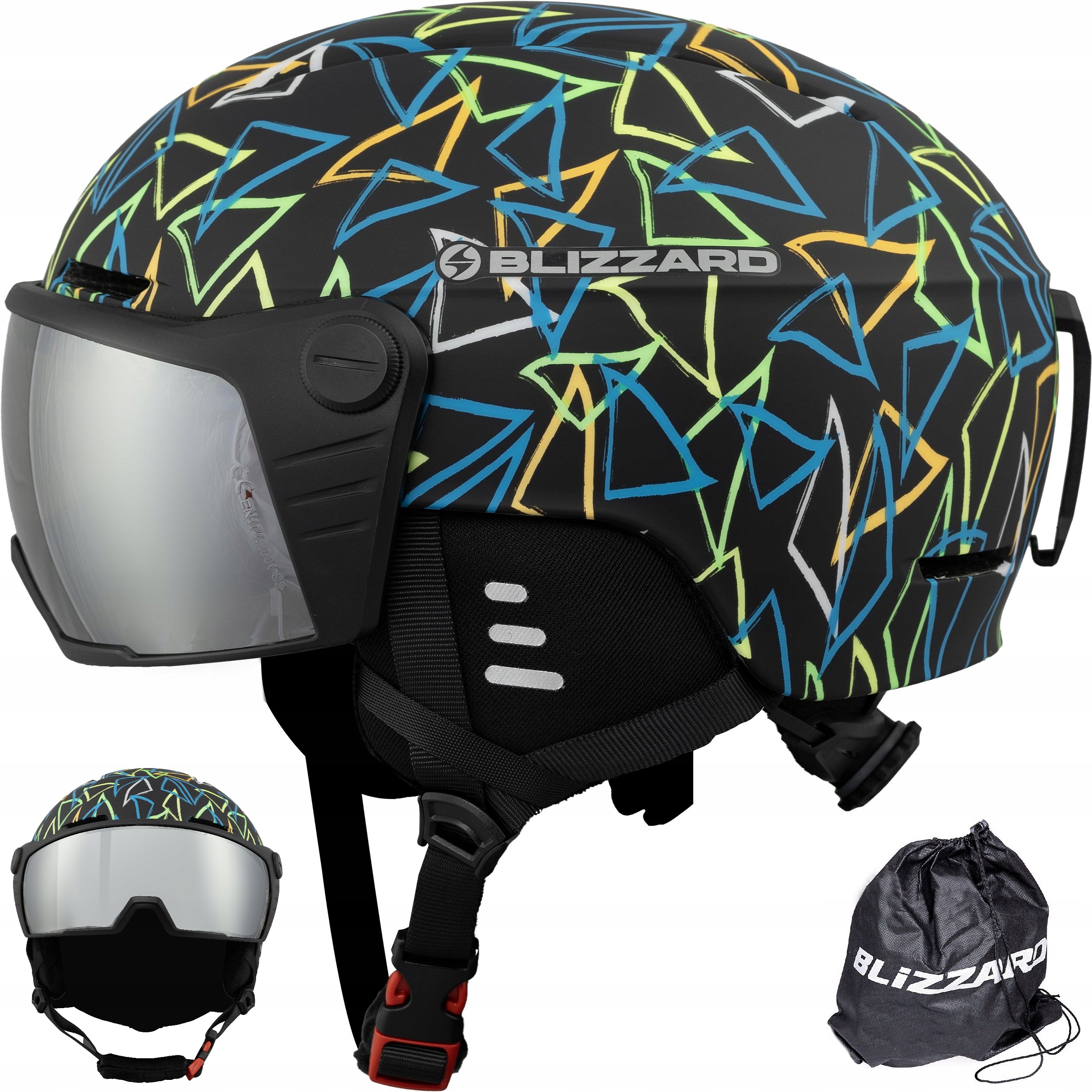 Kask narciarski Blizzard Flash Visor junior ski helmet Xs 48-51cm black