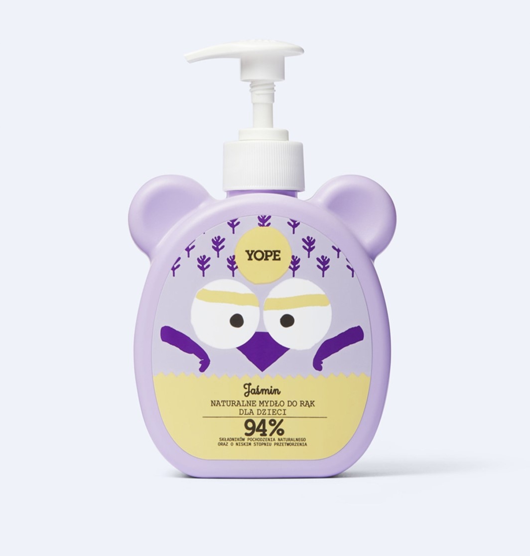 YOPE Mydło dla dzieci JAŚMIN Opakowanie butelka z pompką