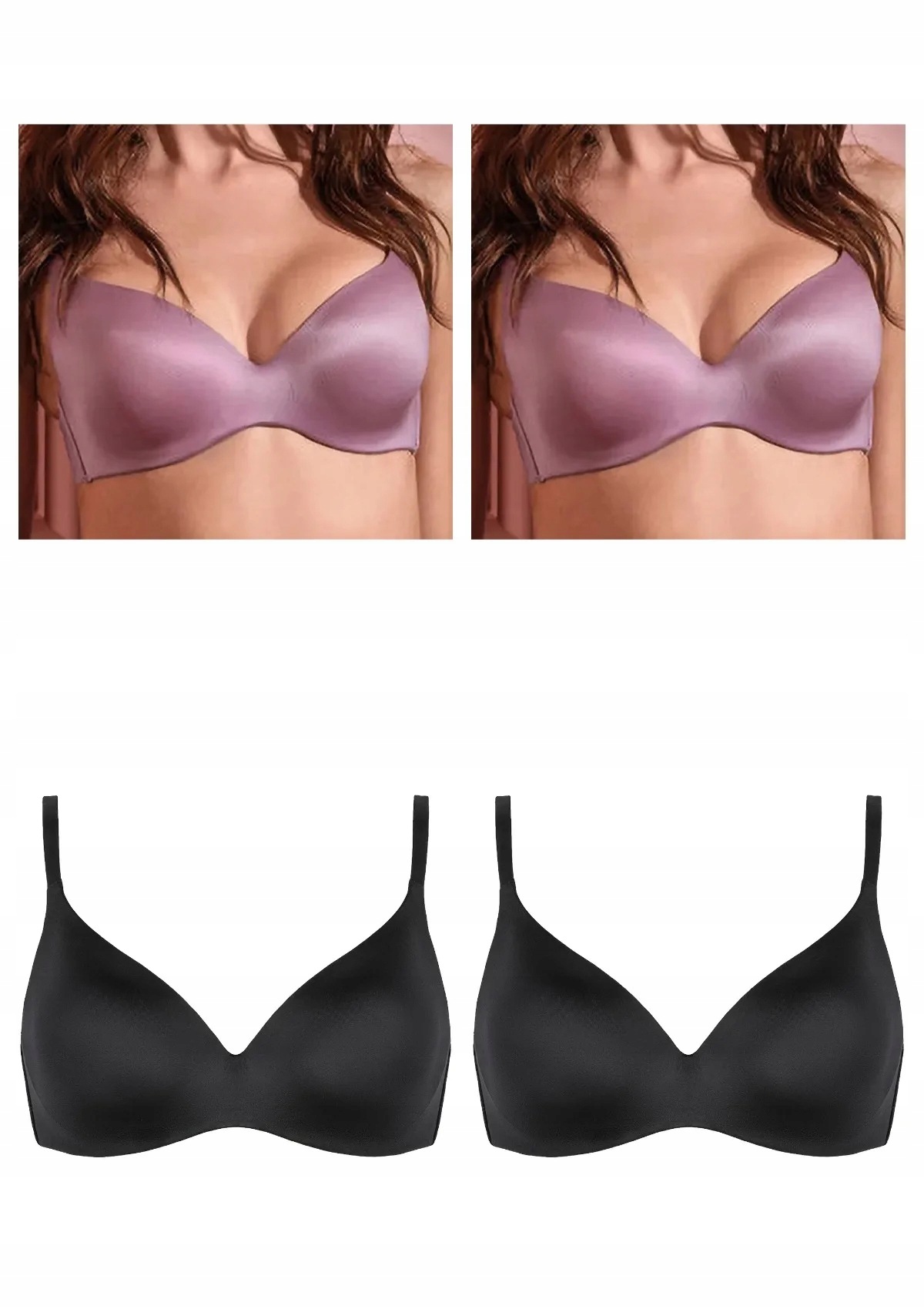 Lormar One podprsenka 4 ks 2x růžová 2x černá 85B