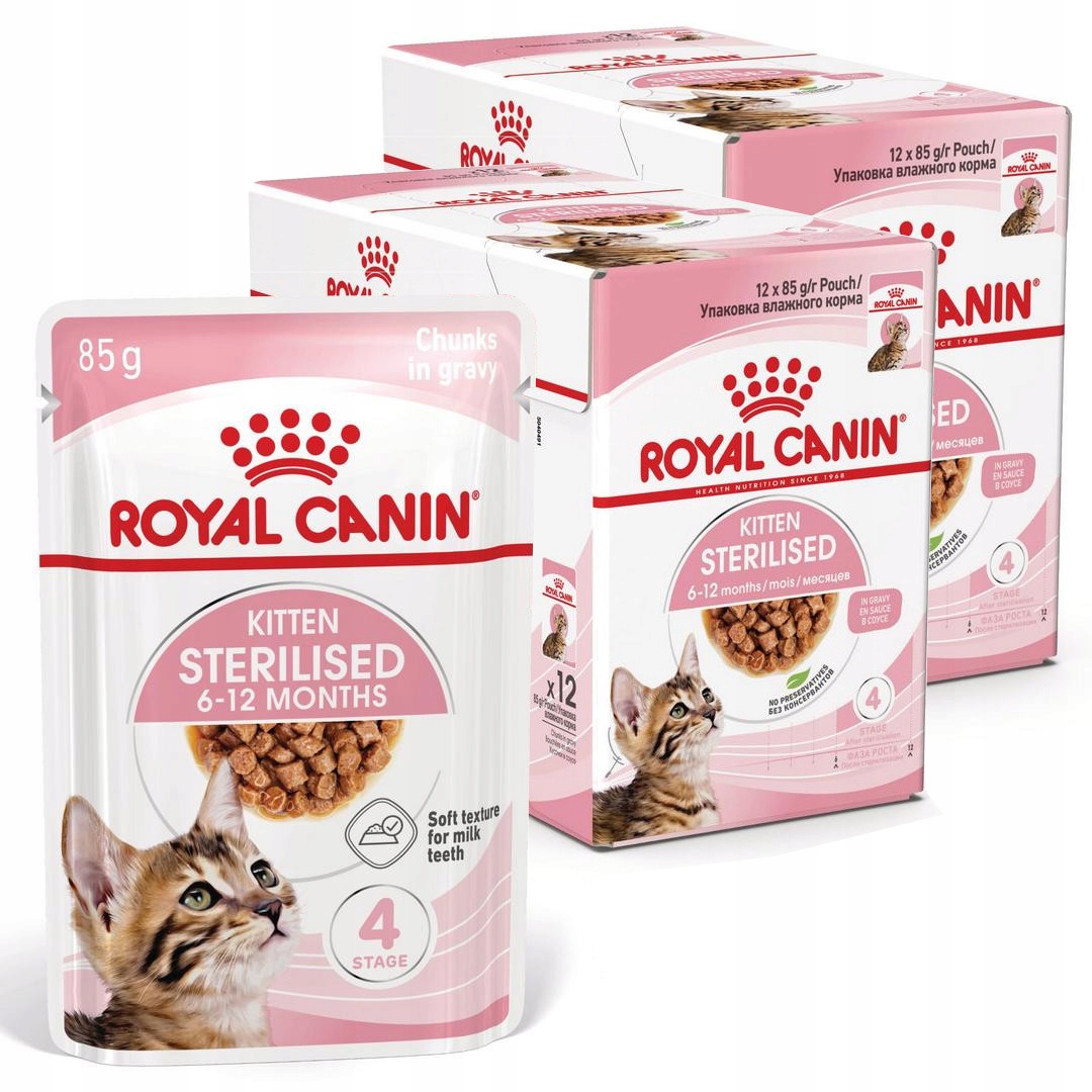 Levně Royal Canin Kitten Sterilised 24x85g Krmivo Vlhké v omáčce pro koťata