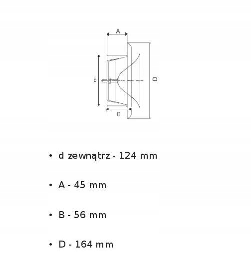 ANEMOSTAT 125 mm nawiewny metalowy RAL 5010 +RAMKA Marka inna