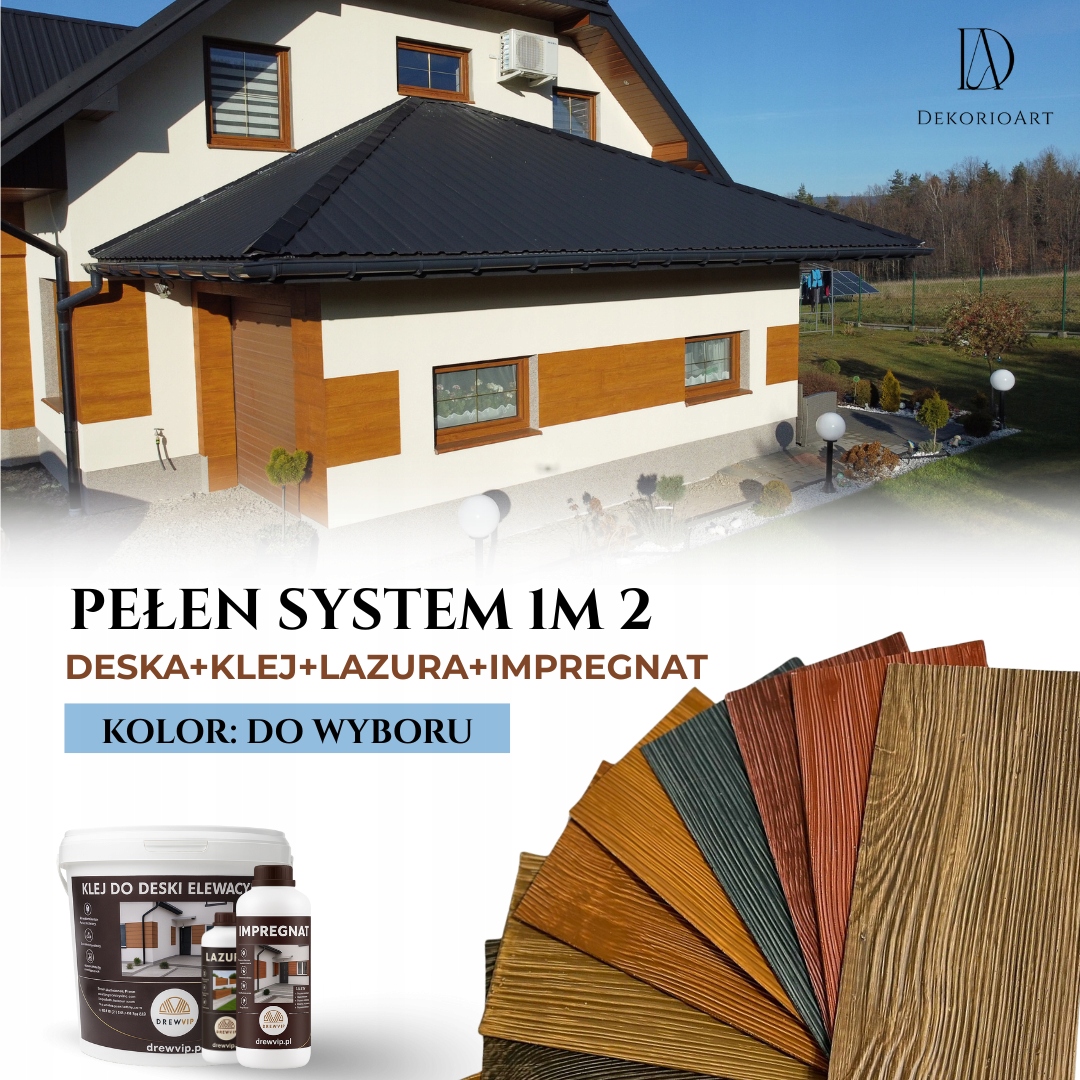 Imitace dřeva Fasádní deska Elastická Set 1 m2