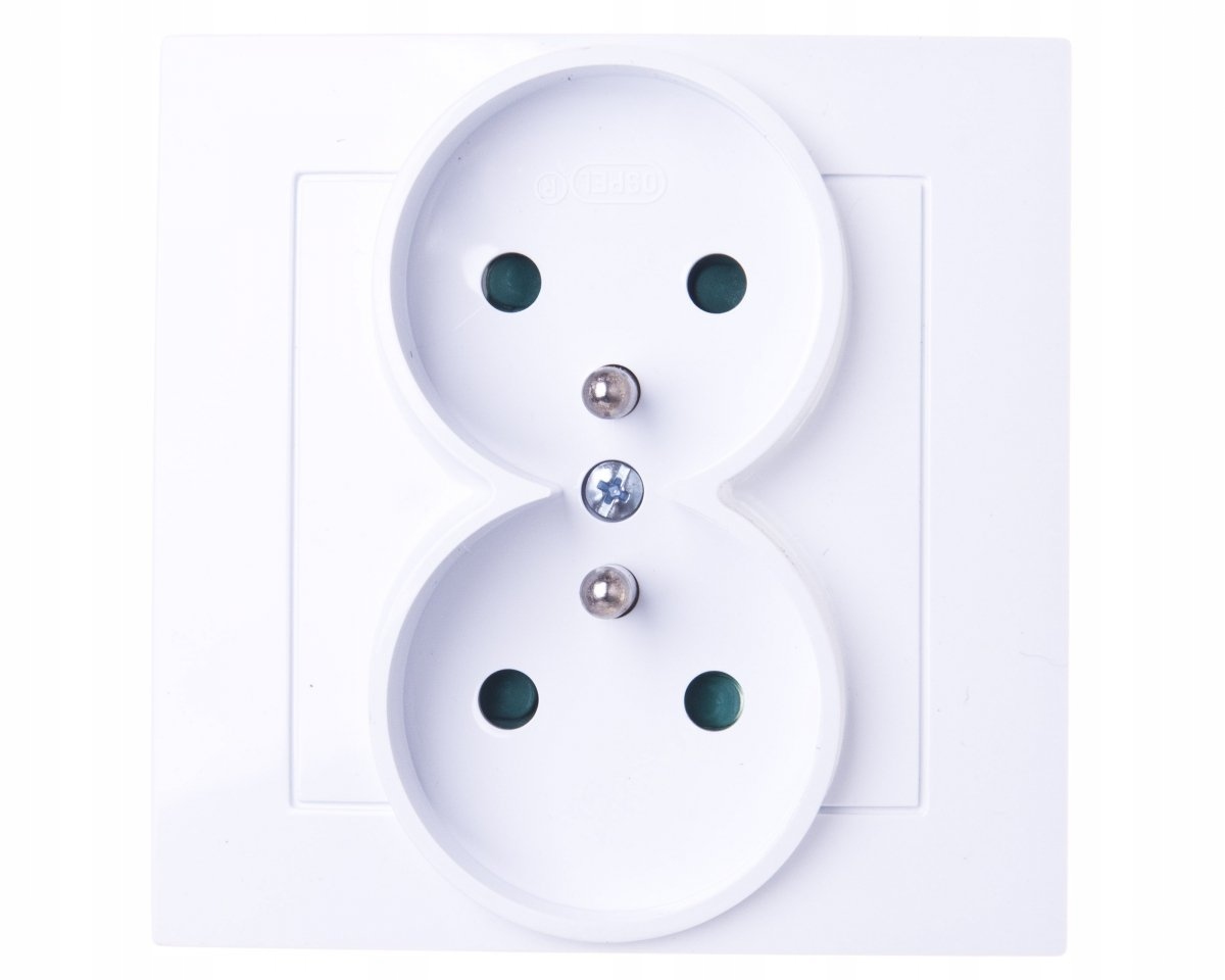 

As Gniazdo podwójne z/u białe GP-2GZP/00