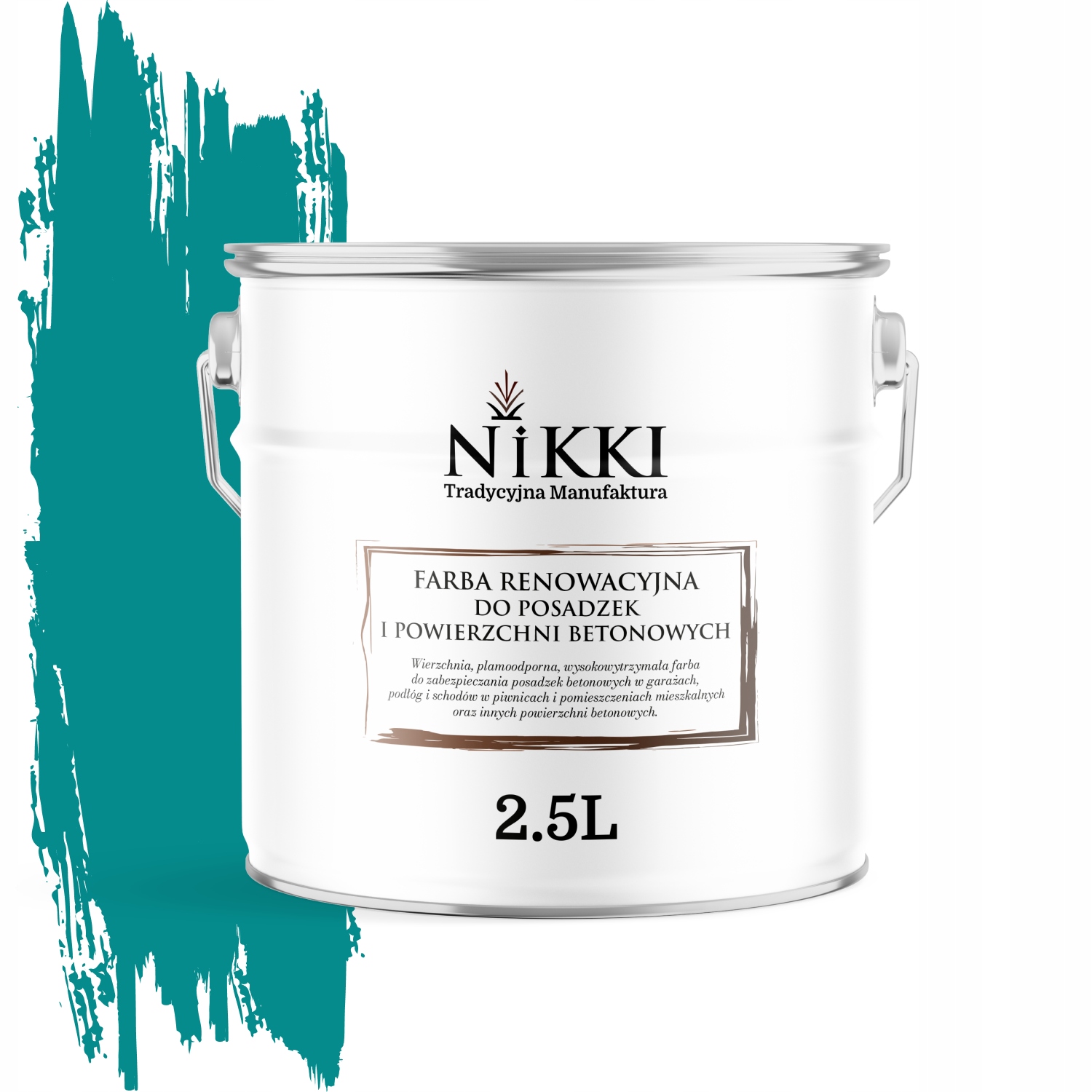 Farba Na Renováciu Betónových Podláh 2,5 L Modrá Tyrkysová RAL5018 Saténová