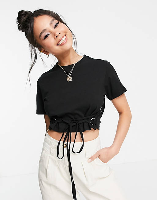 Top wiązany z przodu The Ragged Priest XS Wzór dominujący bez wzoru