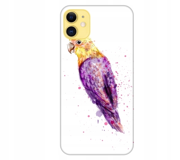 

Etui pokrowiec do iPhone 11 Ptak papuga akwarela