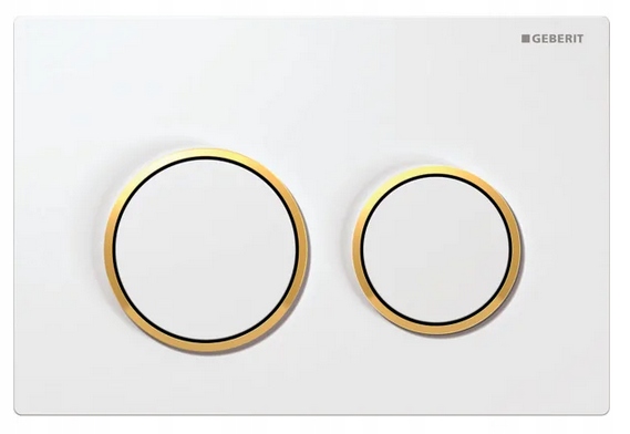Tlačítko splachování Wc Geberit Bílé Zlaté OMEGA20