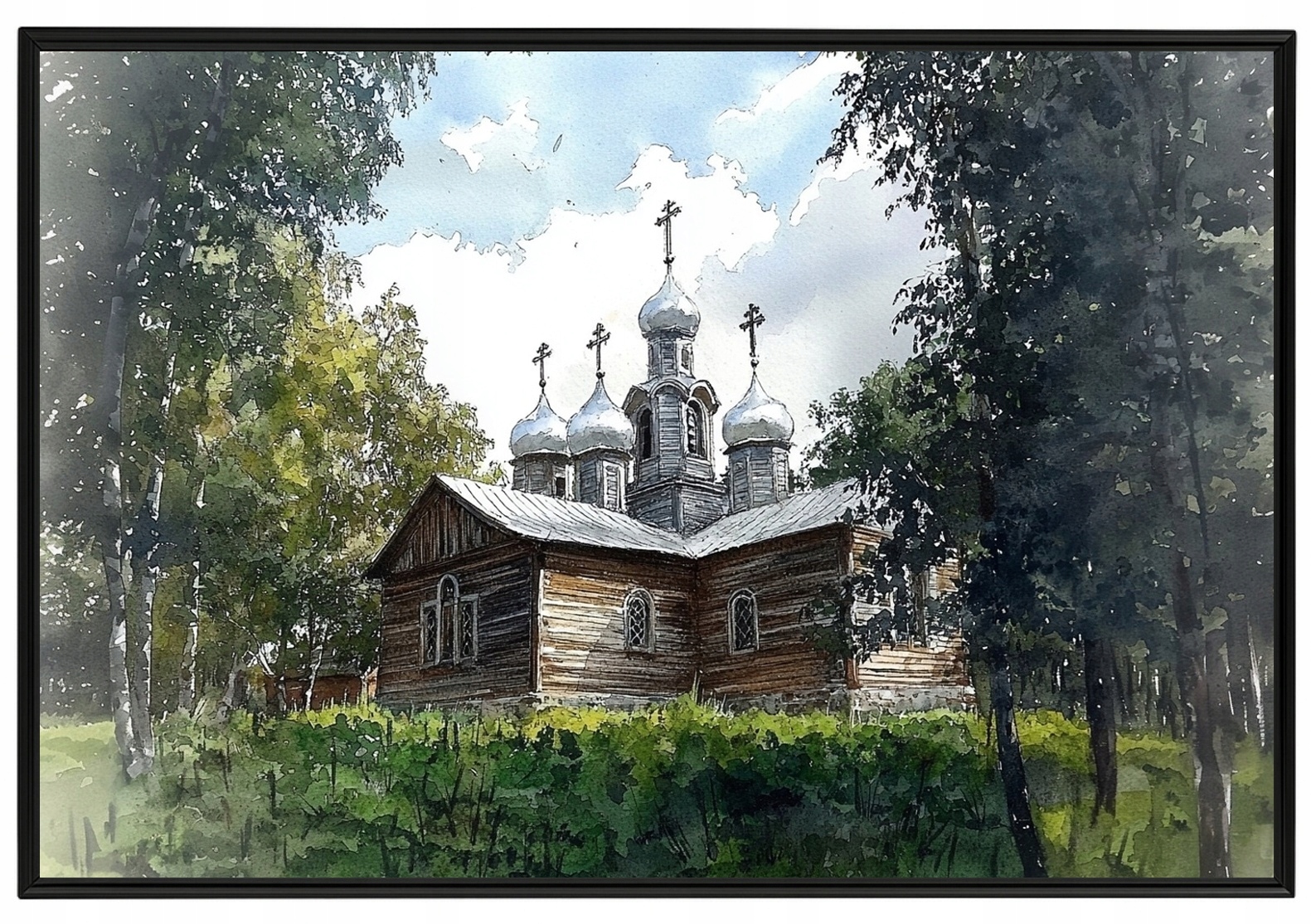 Plakát Rámeček Rámem, Pravoslavní Církev, Les, Příroda, 60x40