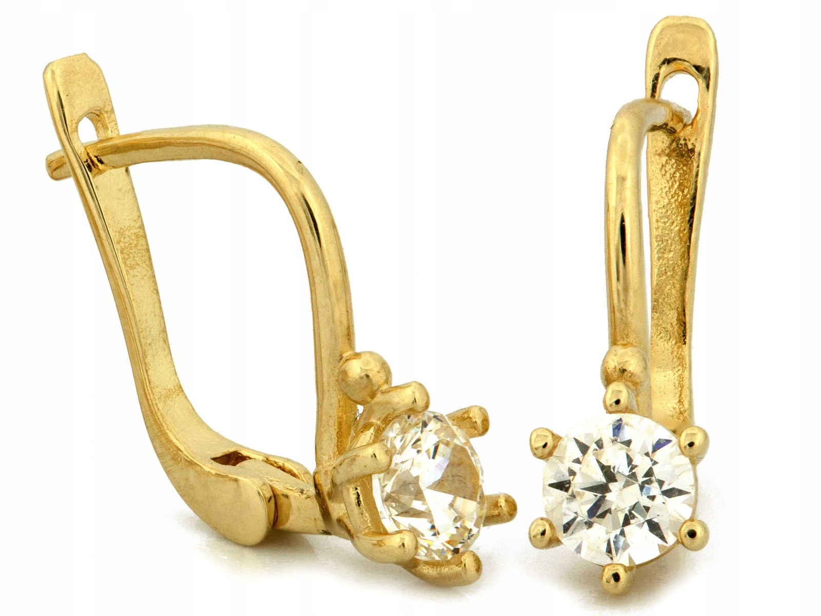 Zlaté Náušnice 585 s kameny, ideální jako lesklý dárek