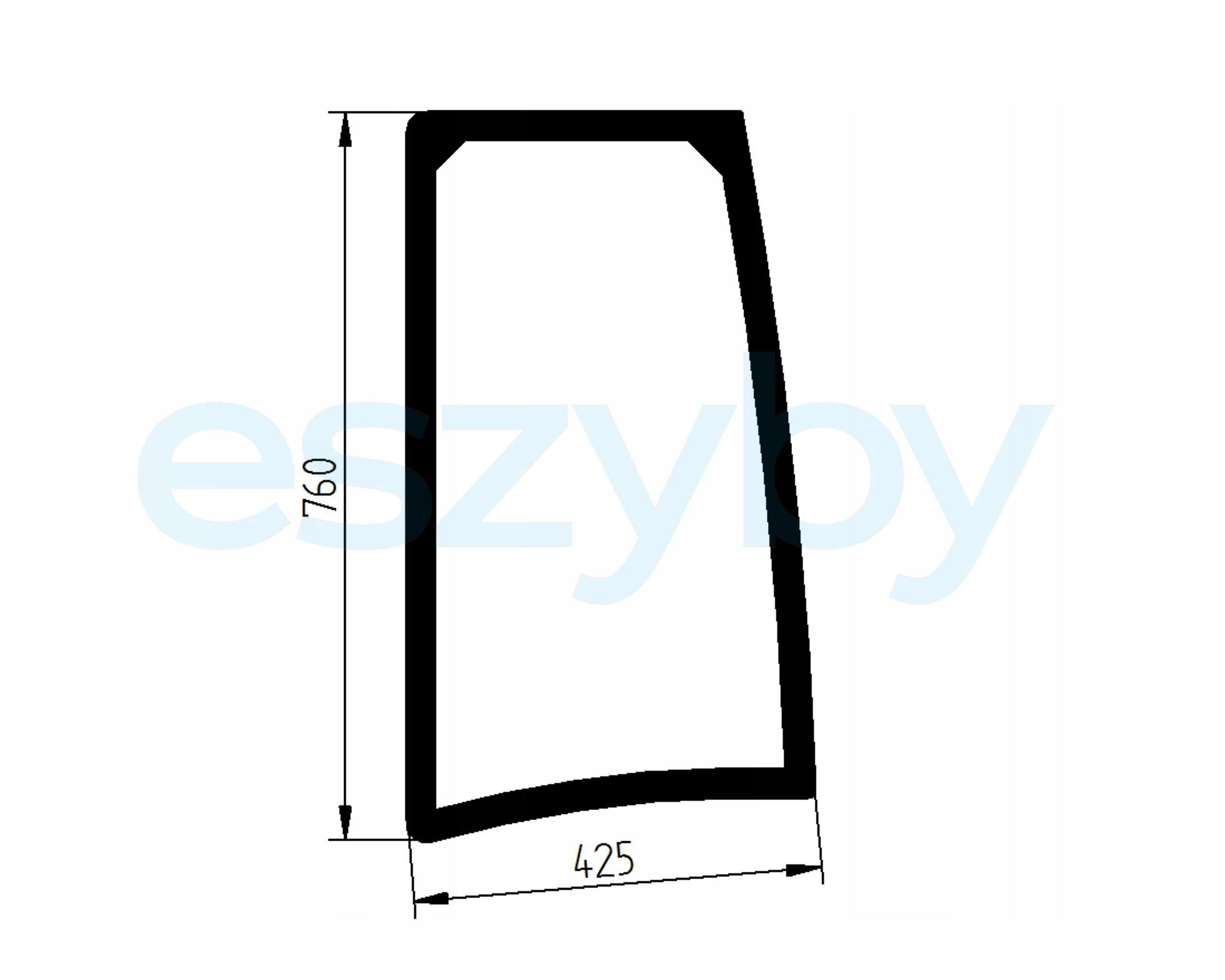 sklo minibagr Kubota KX057-4 boční levé