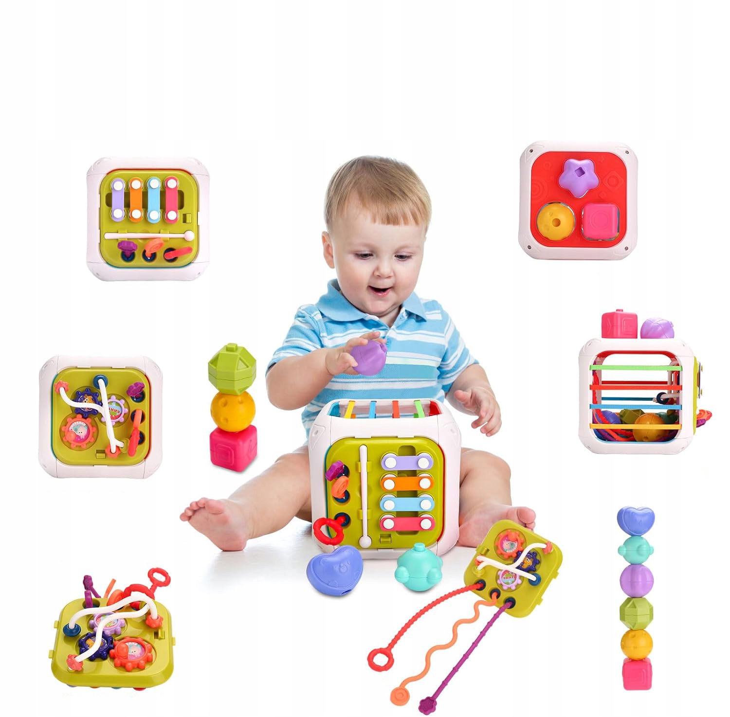 Kostka sensoryczna Montessori 7w1 – zdjęcie 11